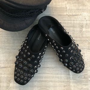 Jeffery Campbell Baxley Black Studded Slides